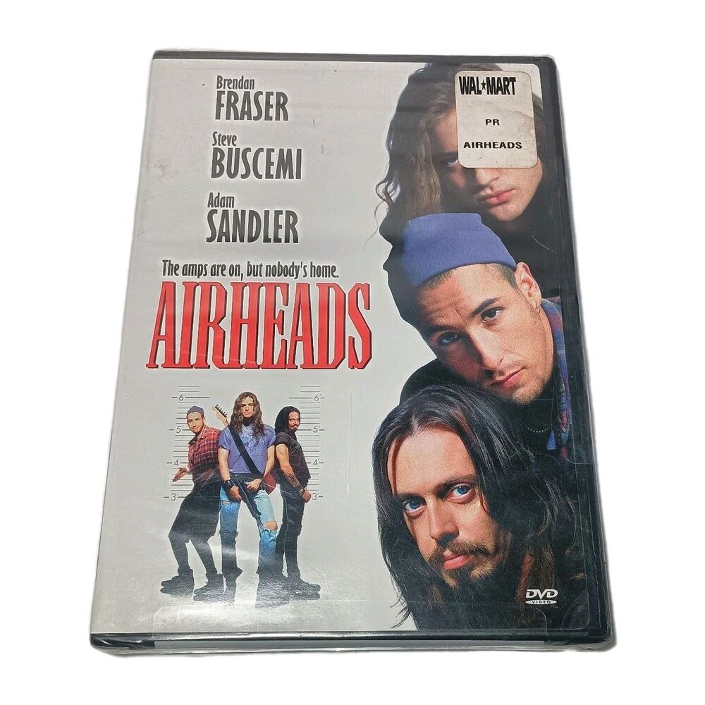 OOP Airheads DVD 1994 Adam Sandler Brendan Fraser Steve Buscemi Brand New Sealed